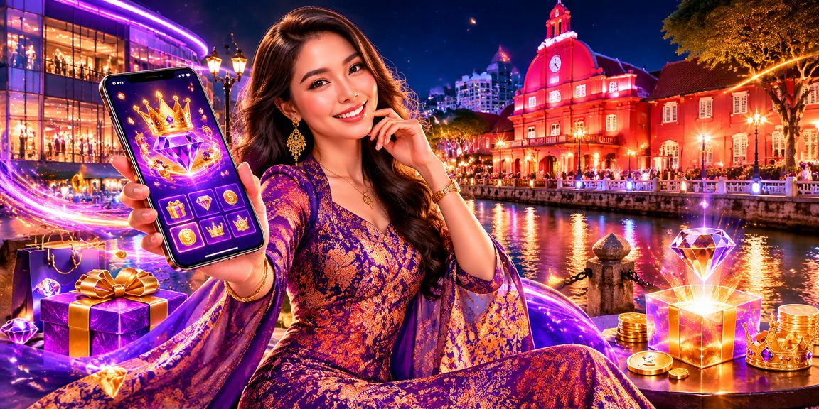 Pengguna wanita berbatik di Melaka menggunakan platform hiburan dalam talian 1200 dengan tenang dan bertanggungjawab
